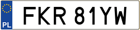 Trailer License Plate